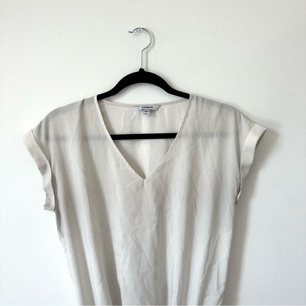 Express white short sleeve bodysuit